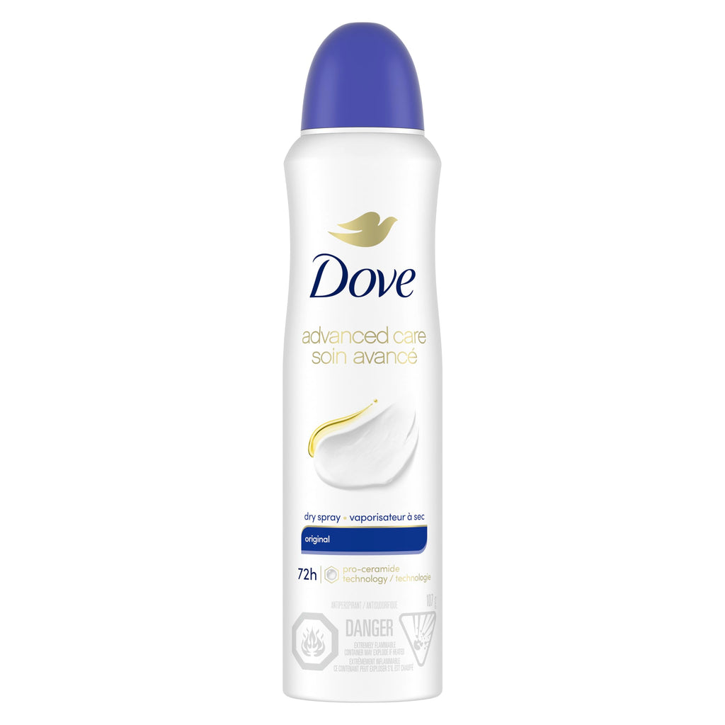 Dove Advanced Care Beauty Finish Dry Spray Antiperspirant Deodorant for Women with ¼ Moisturizers 107 g
