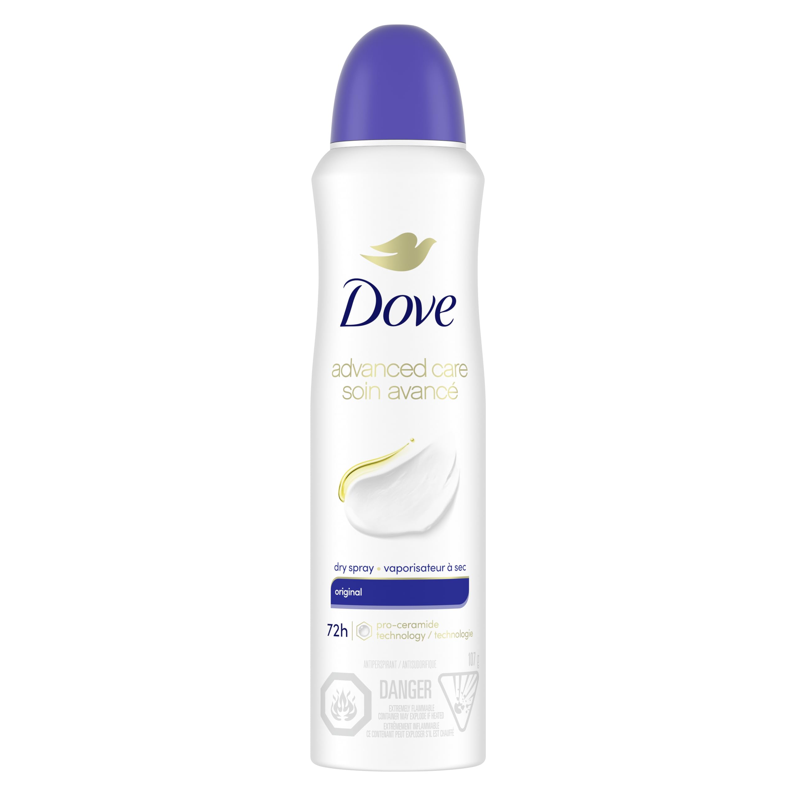 Dove Advanced Care Beauty Finish Dry Spray Antiperspirant Deodorant for Women with ¼ Moisturizers 107 g