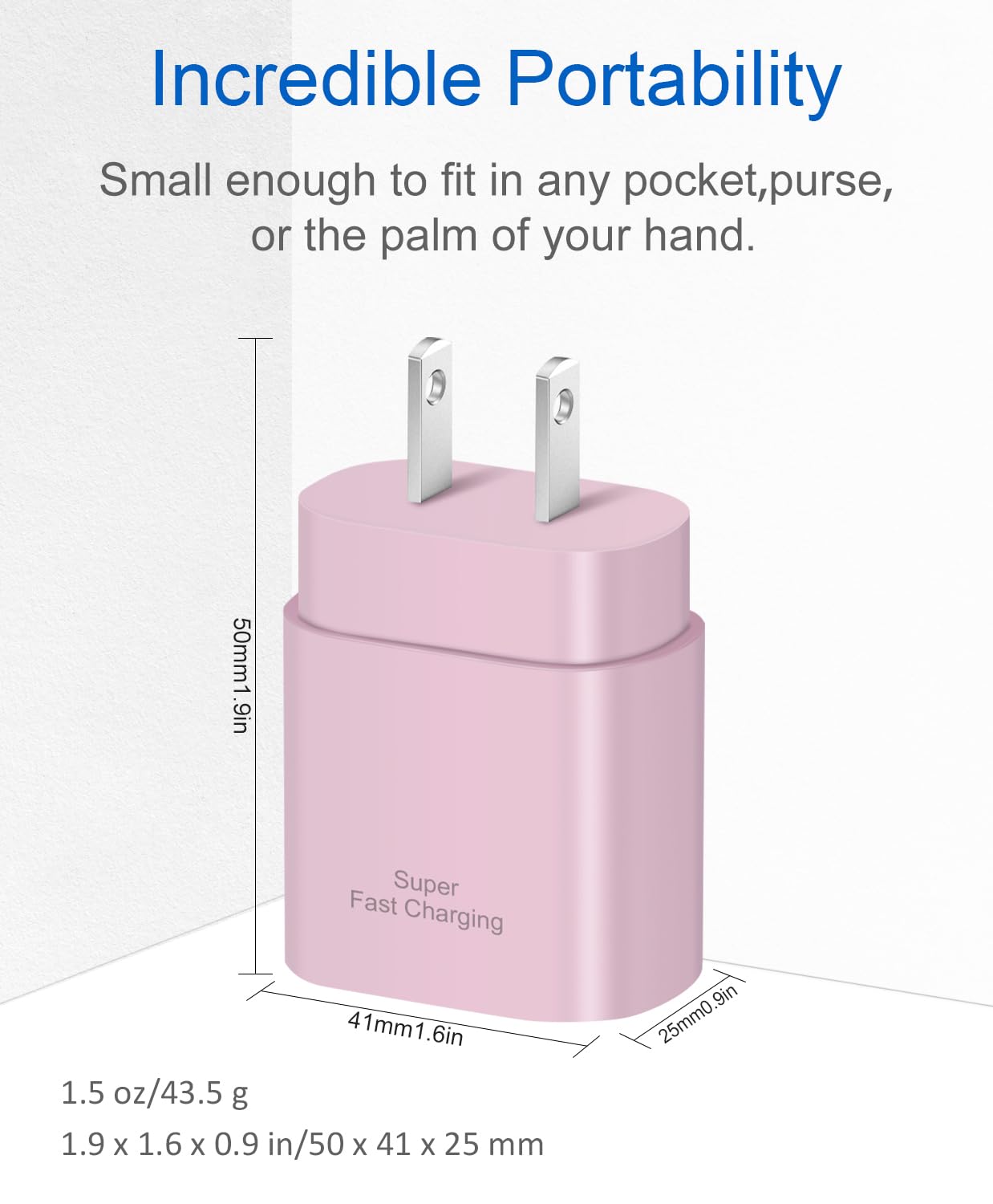 USB C Fast Charger,2 Pack Type C Fast Charger Wall Charger Super Fast Charging Block for Galaxy S24 S23 S22 S21 S20 Ultra S10 S9, Note 20 10 9, with 6ft USB C to Type C Cable 25W Charger Adapter