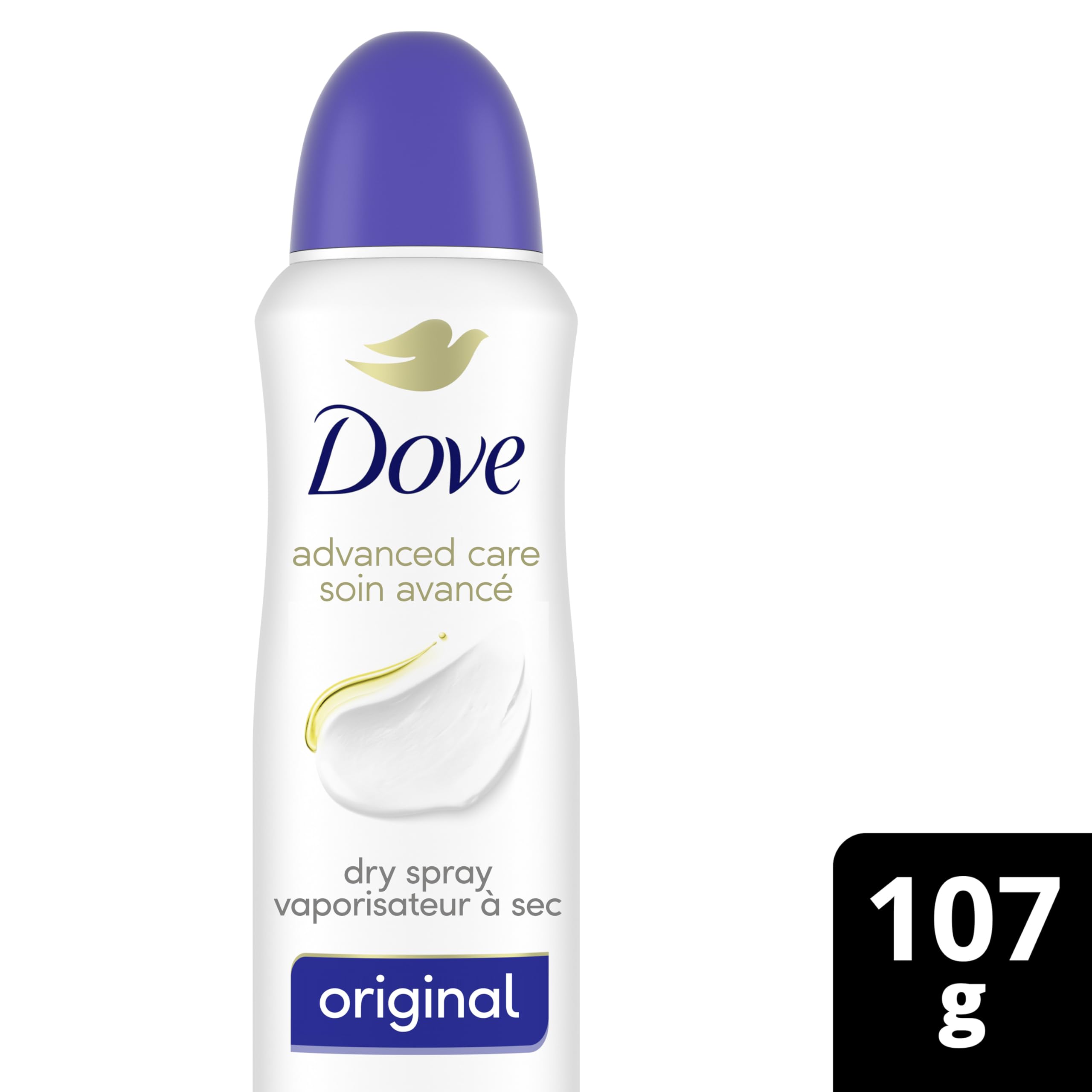 Dove Advanced Care Beauty Finish Dry Spray Antiperspirant Deodorant for Women with ¼ Moisturizers 107 g