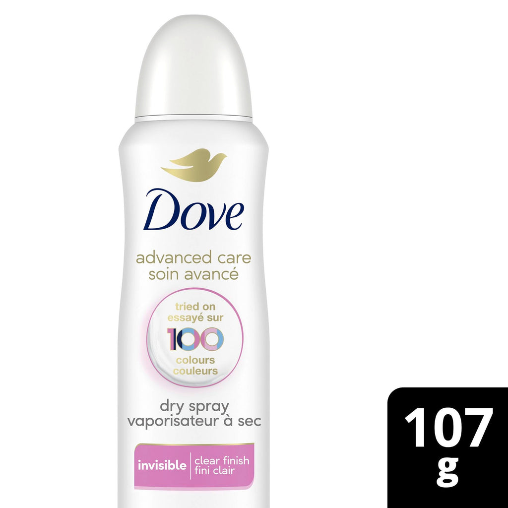 Dove Advanced Care Beauty Finish Dry Spray Antiperspirant Deodorant for Women with ¼ Moisturizers 107 g