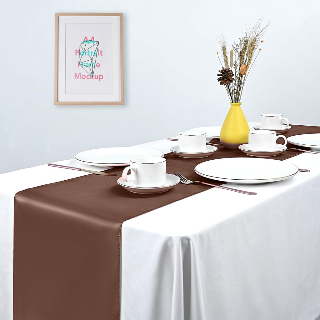 Pesonlook 15 Pack Royal Blue Table Runners 12 x 108 Inch Long for Rectangle Round Tables, Satin Table Runner for Wedding, Birthday Party Banquets Graduation Engagements Decoration