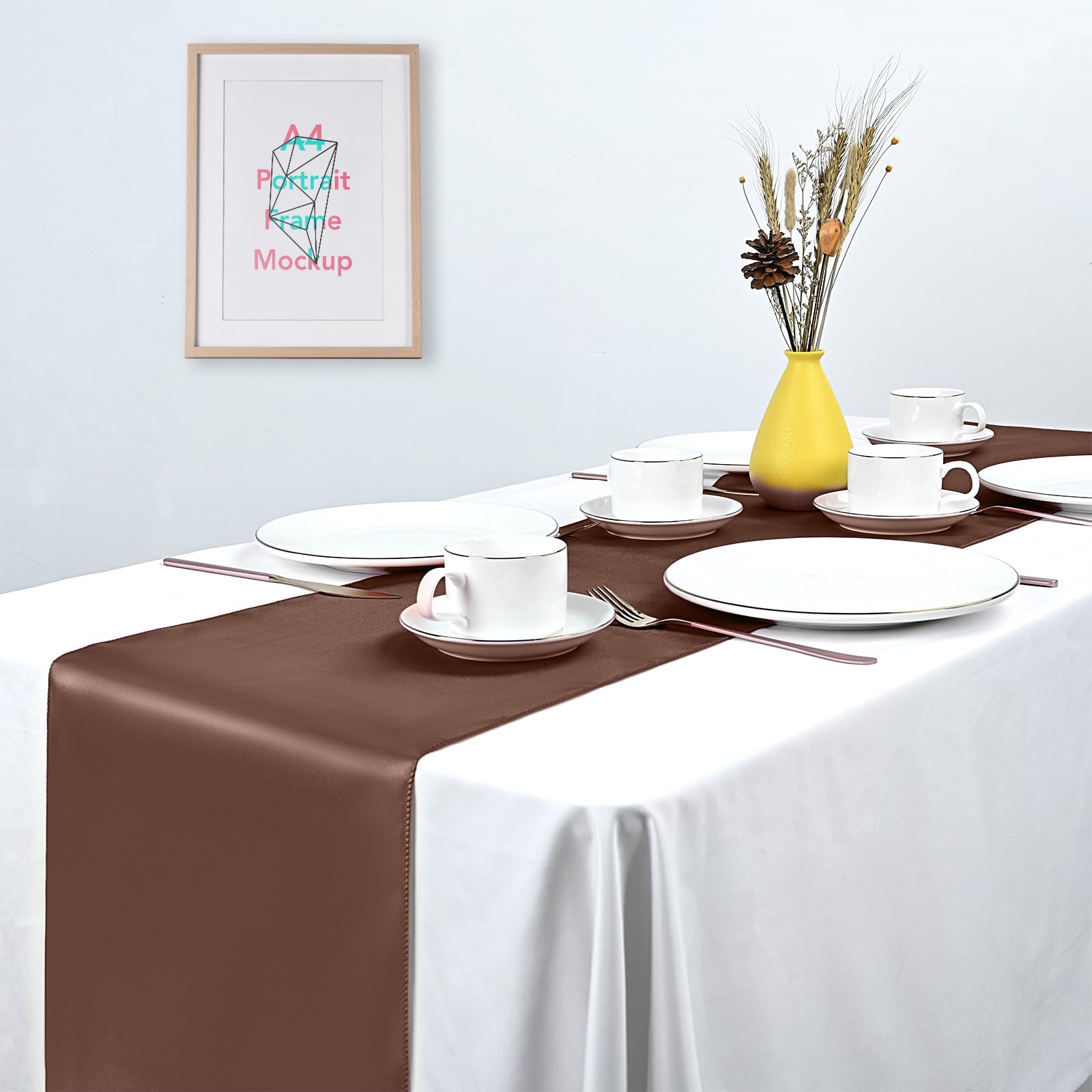 Pesonlook 15 Pack Royal Blue Table Runners 12 x 108 Inch Long for Rectangle Round Tables, Satin Table Runner for Wedding, Birthday Party Banquets Graduation Engagements Decoration