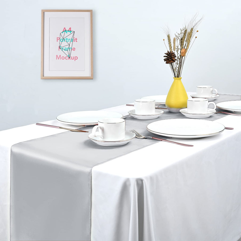 Pesonlook 15 Pack Royal Blue Table Runners 12 x 108 Inch Long for Rectangle Round Tables, Satin Table Runner for Wedding, Birthday Party Banquets Graduation Engagements Decoration