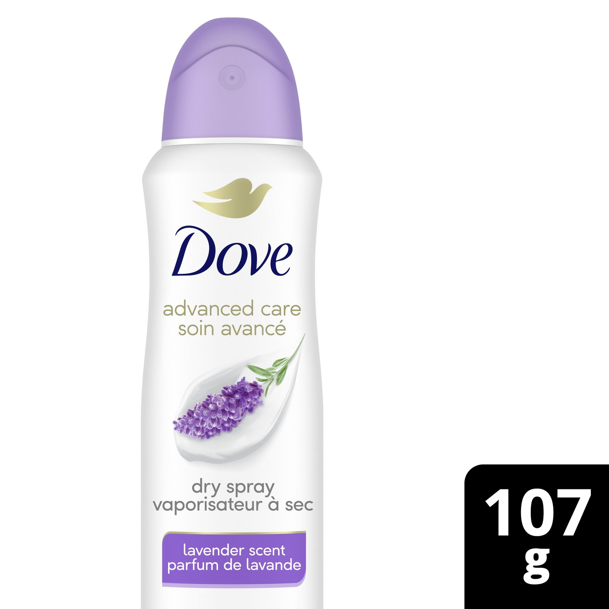Dove Advanced Care Beauty Finish Dry Spray Antiperspirant Deodorant for Women with ¼ Moisturizers 107 g