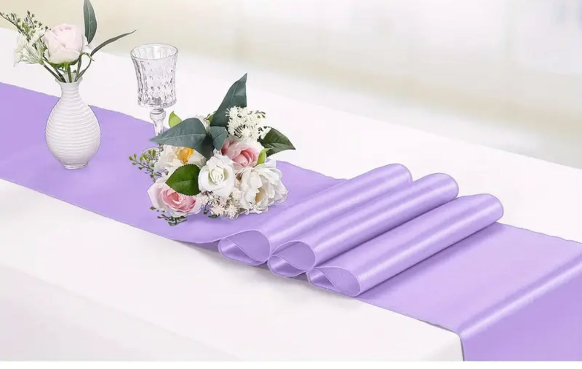 Satin Table Runner – 12 x 108 in | Tayamek Anamera Rental