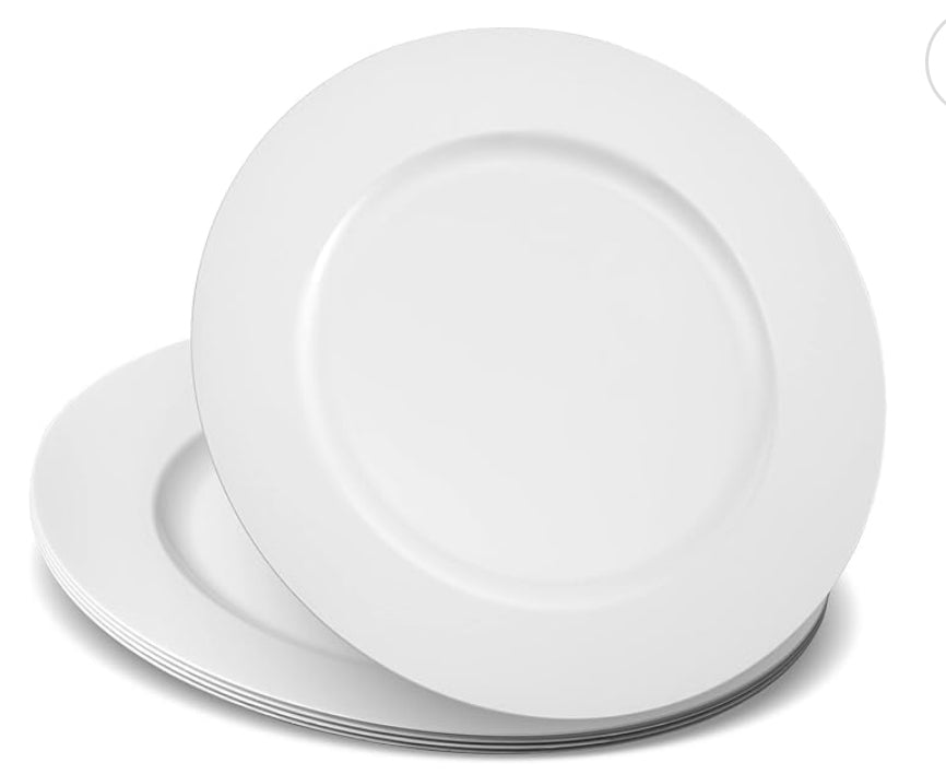 Charger Plates 13" Gold & White - 2,50$/assiette | Tayamek Anamera Rental