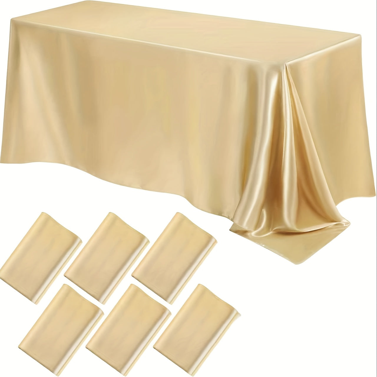 6 Pack Rectangle Tablecloth Wrinkle Free ly Soft Table Cloth, Satin Dining Table Cloths for Dining Room, Indoor and Outdoor Use, 58*102 Inches, Red, Indoor Table Cover, Party Table Decor, Elegant Table, Smooth Texture, Wrinkl