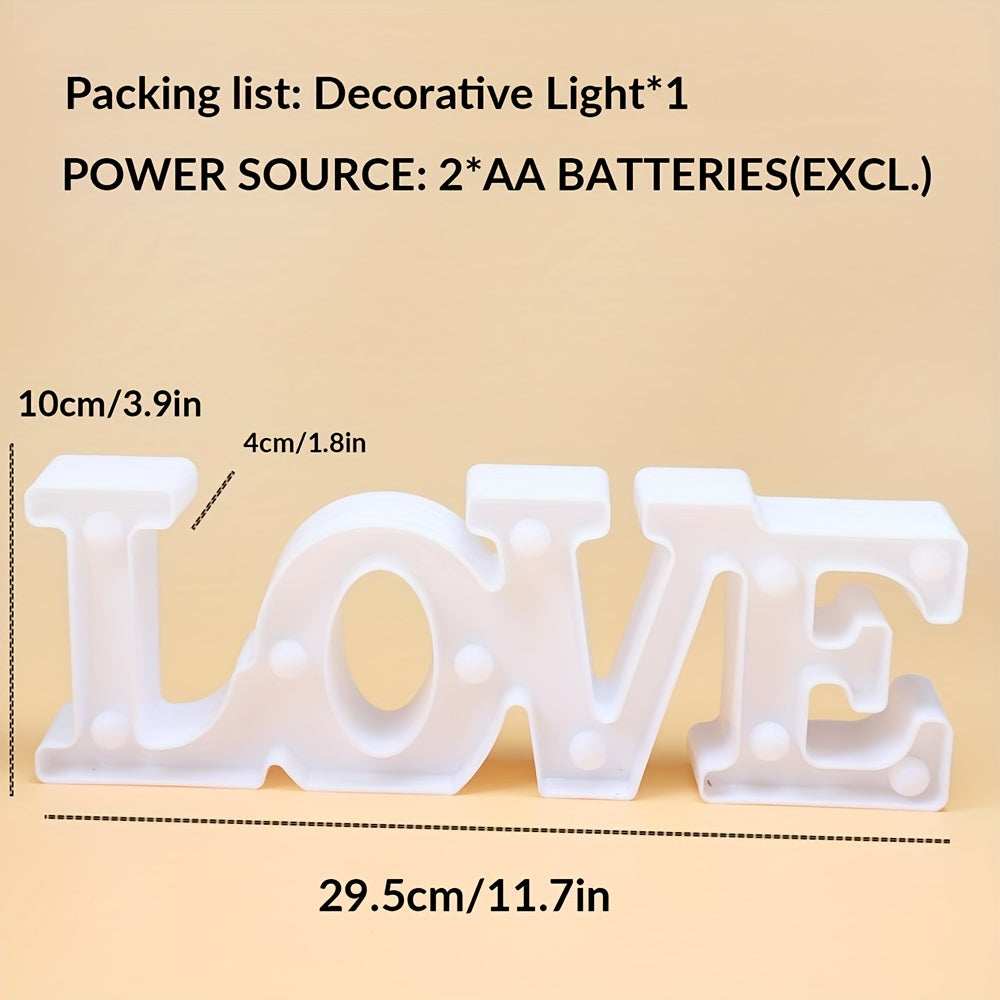1pc Romantic Love Shaped Night Light, Battery Powered Indoor Desktop, Bedside, And Wall Decorative Lights, Suitable As Gifts For Valentine's Day, Thanksgiving, Loved Ones, Friends, Or Birthday, Party, Proposal, Wedding Decora