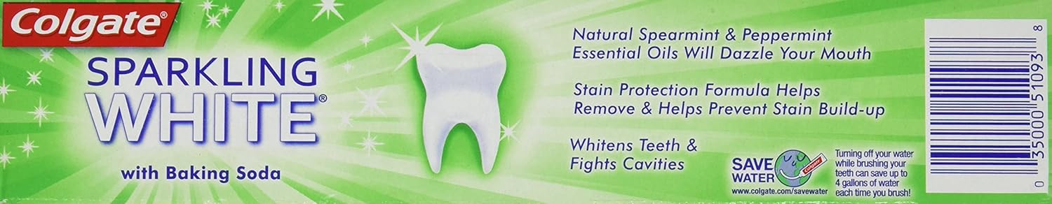 Colgate Sparkling White Toothpaste, Mint Zing, 6 oz