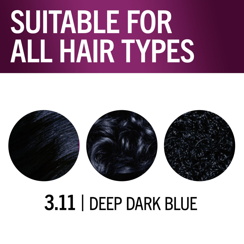 Schwarzkopf Keratin Color Permanent Hair Color, 2.6 Rich Soft Black, 1 Application - Salon Inspired Permanent Hair Dye, for up to 80% Less Breakage vs Untreated Hair and up to 100% Gray Coverage