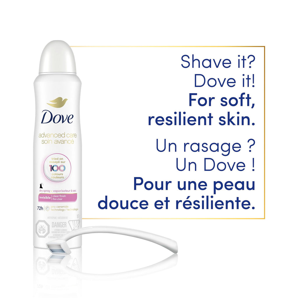 Dove Advanced Care Beauty Finish Dry Spray Antiperspirant Deodorant for Women with ¼ Moisturizers 107 g
