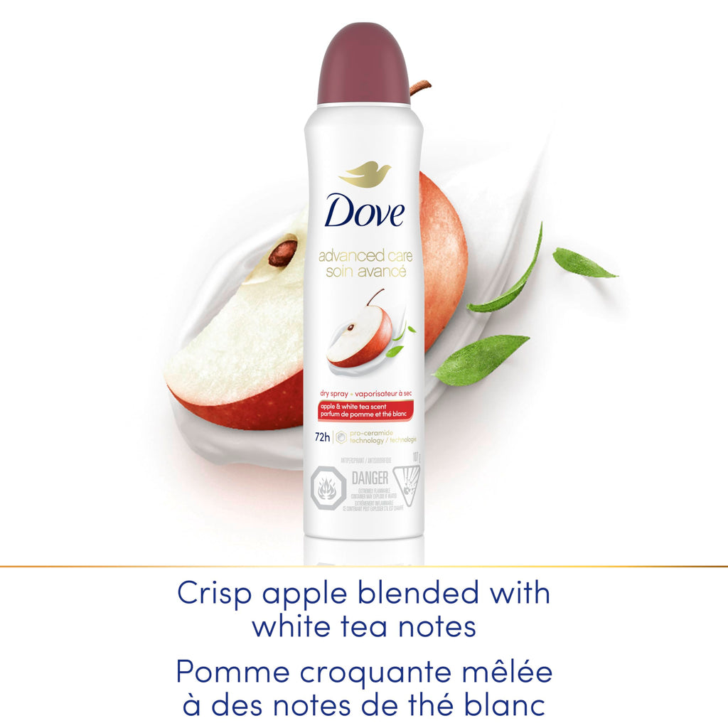 Dove Advanced Care Beauty Finish Dry Spray Antiperspirant Deodorant for Women with ¼ Moisturizers 107 g