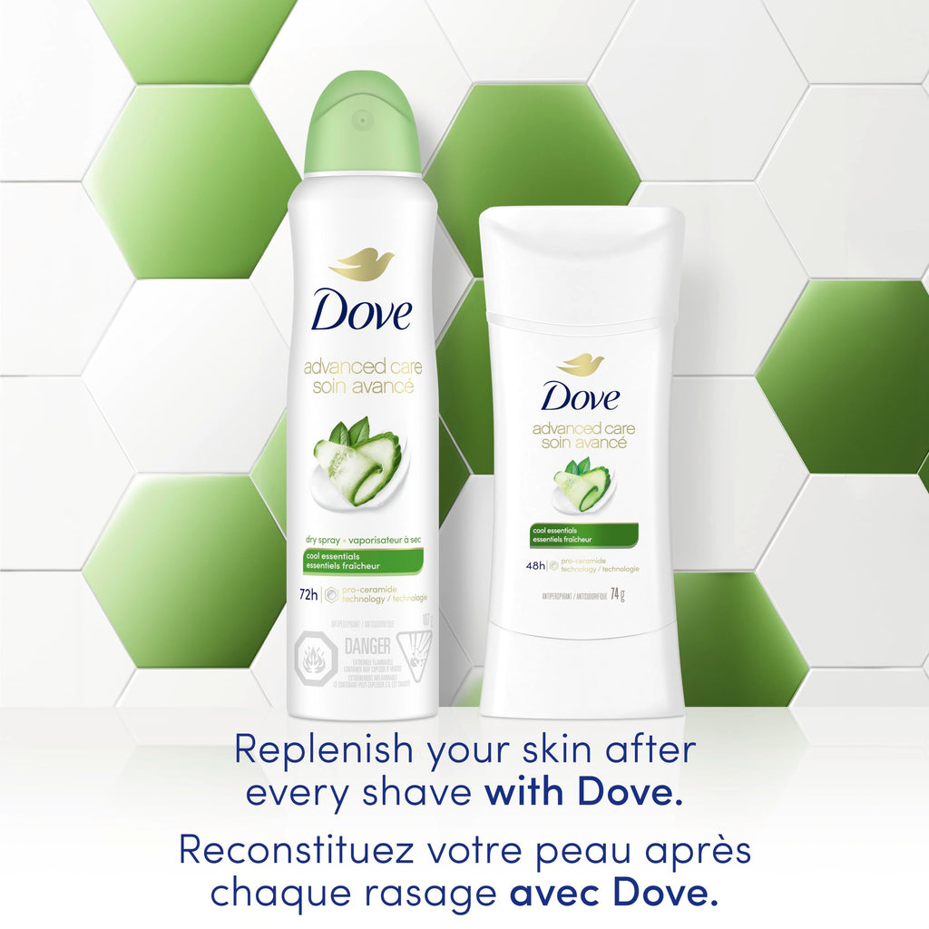 Dove Advanced Care Beauty Finish Dry Spray Antiperspirant Deodorant for Women with ¼ Moisturizers 107 g