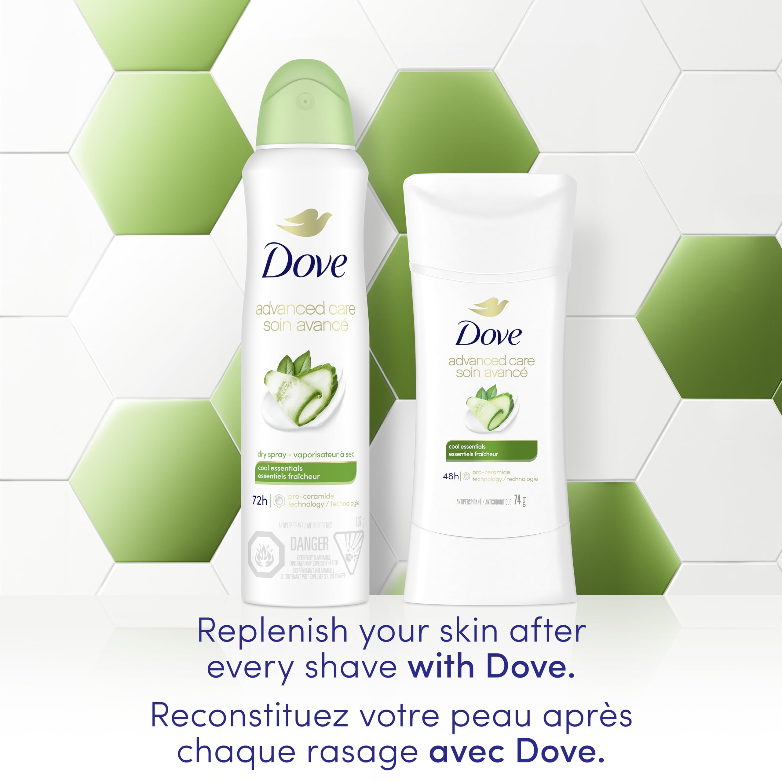 Dove Advanced Care Beauty Finish Dry Spray Antiperspirant Deodorant for Women with ¼ Moisturizers 107 g