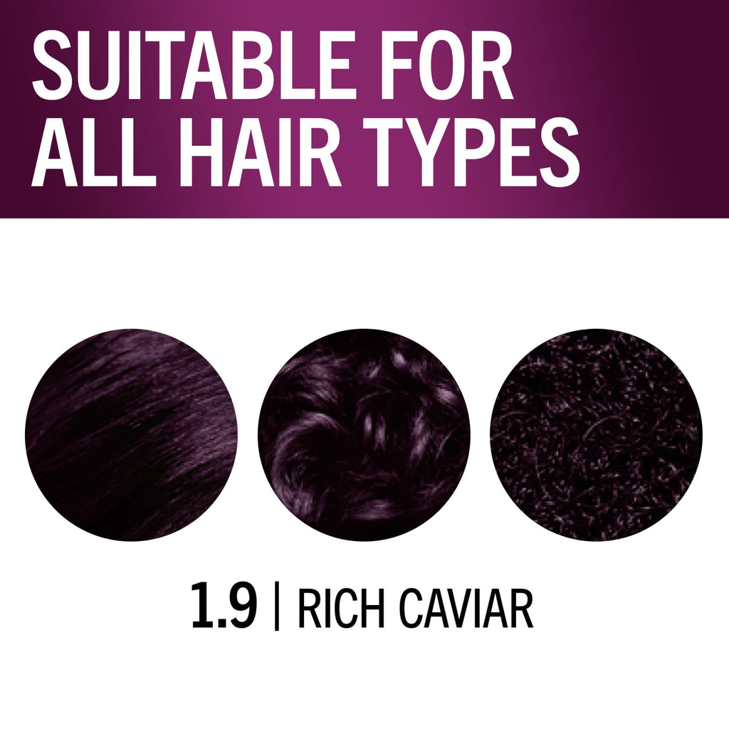 Schwarzkopf Keratin Color Permanent Hair Color, 2.6 Rich Soft Black, 1 Application - Salon Inspired Permanent Hair Dye, for up to 80% Less Breakage vs Untreated Hair and up to 100% Gray Coverage