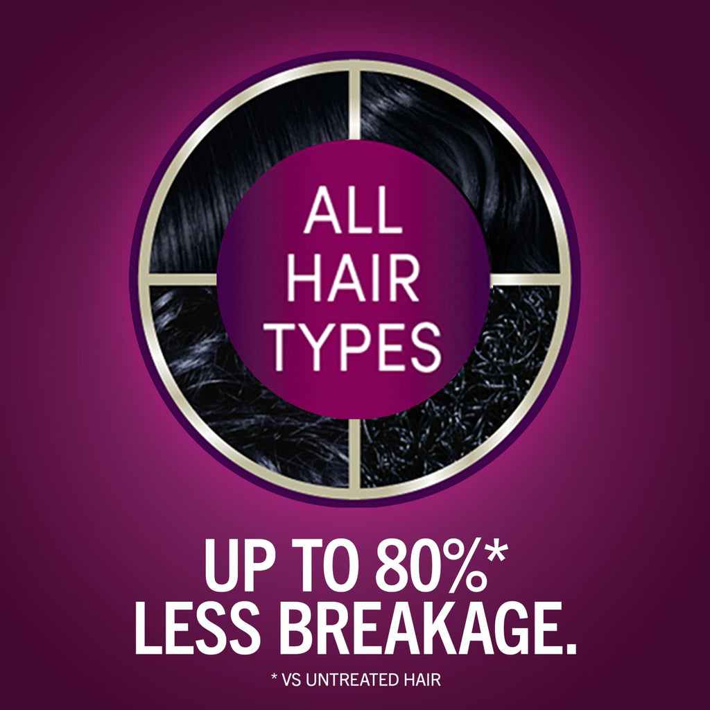 Schwarzkopf Keratin Color Permanent Hair Color, 2.6 Rich Soft Black, 1 Application - Salon Inspired Permanent Hair Dye, for up to 80% Less Breakage vs Untreated Hair and up to 100% Gray Coverage