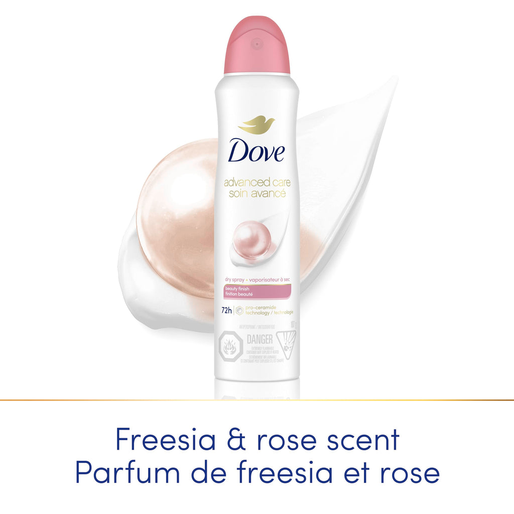 Dove Advanced Care Beauty Finish Dry Spray Antiperspirant Deodorant for Women with ¼ Moisturizers 107 g