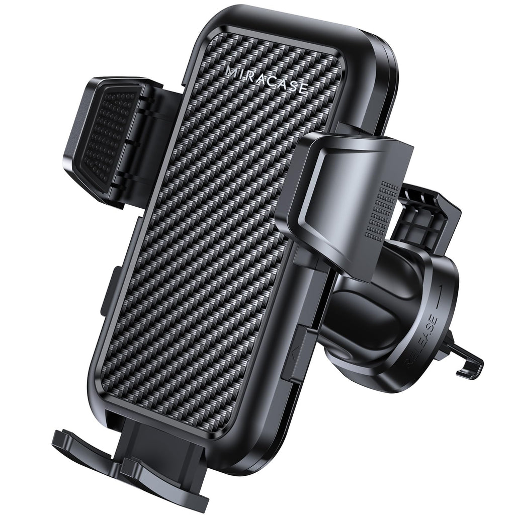 Miracase Phone Holder for Car Vent【2026 Wider Clamp & Metal Hook】 Car Phone Holder Mount for Vent Clip Hand Free Cell Phone Car Mount for iPhone 17 Pro Max 16 15 14 13 12 Samsung S25 Car Accesorries