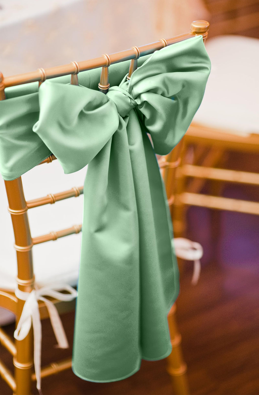 100 PCS Satin Chair Sashes Red Bows Sashes for Chair Covers, Washable Reusable Chair Cover Back Tie Supplies for Wedding Reception Events Banquets Home Kitchen Decoration (7 x 108 inch)