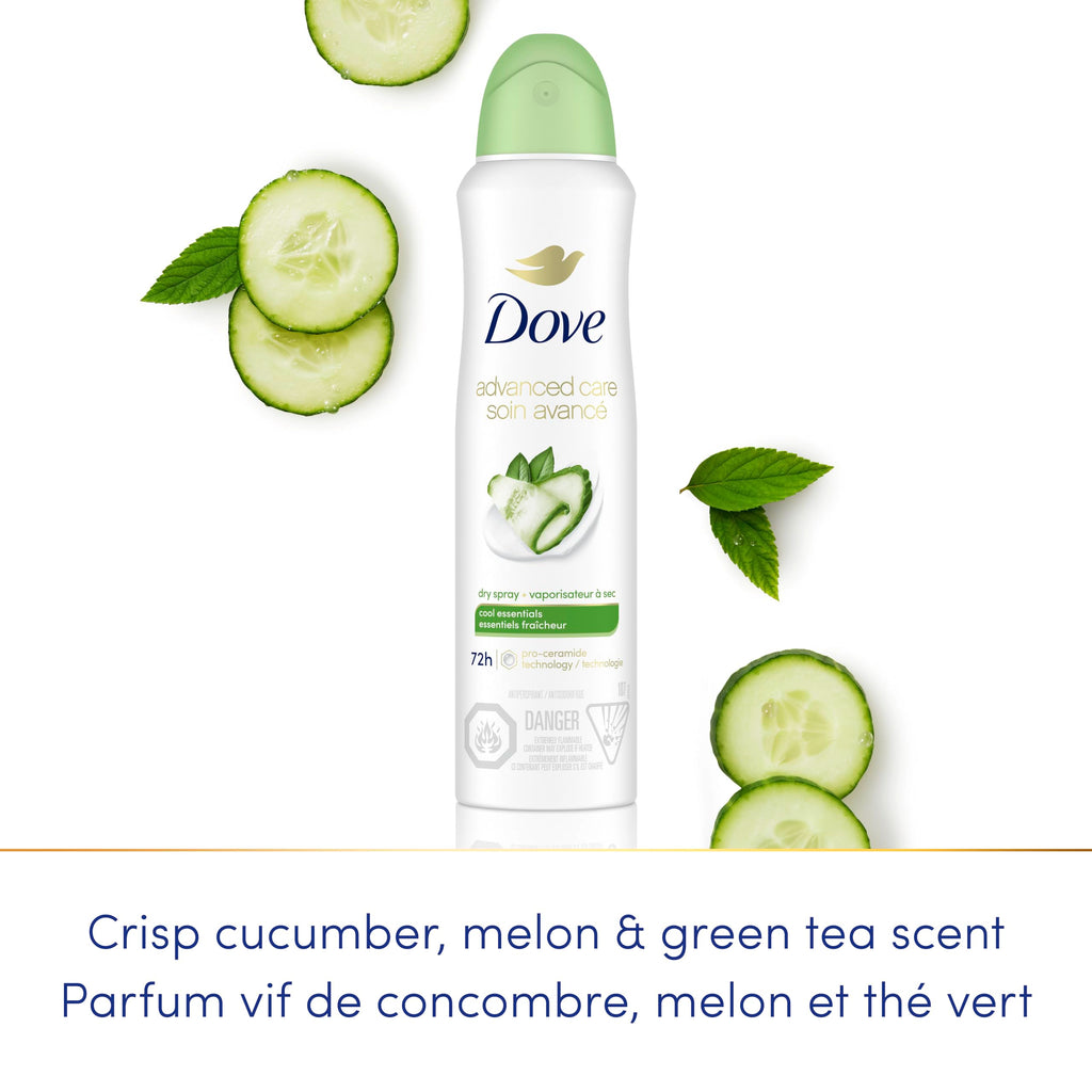 Dove Advanced Care Beauty Finish Dry Spray Antiperspirant Deodorant for Women with ¼ Moisturizers 107 g