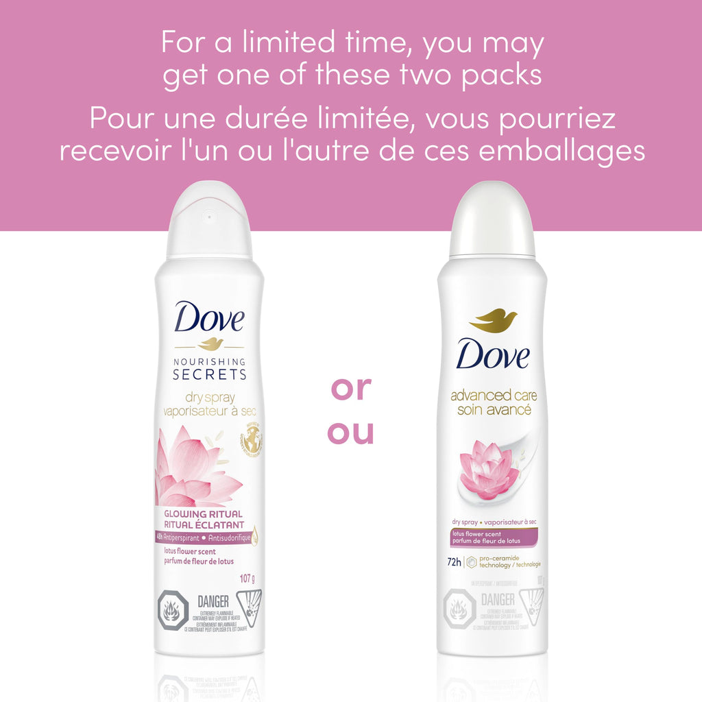 Dove Advanced Care Beauty Finish Dry Spray Antiperspirant Deodorant for Women with ¼ Moisturizers 107 g