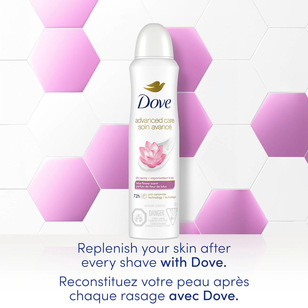 Dove Advanced Care Beauty Finish Dry Spray Antiperspirant Deodorant for Women with ¼ Moisturizers 107 g