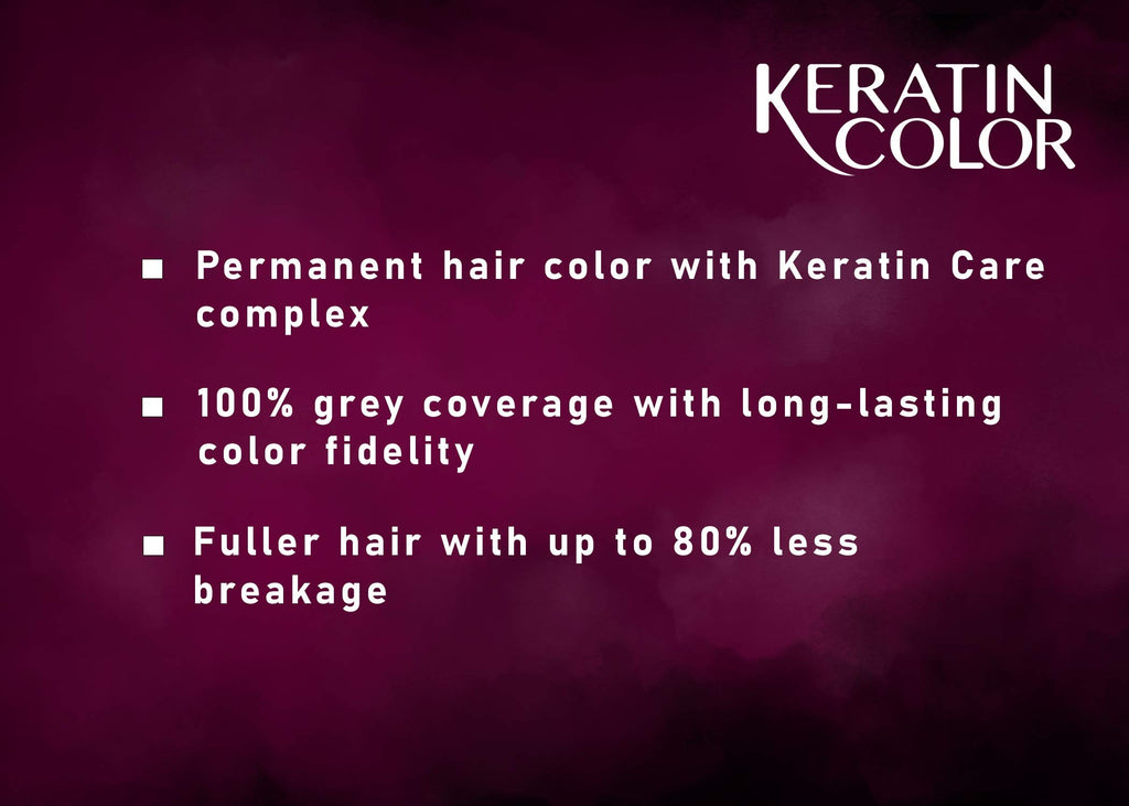 Schwarzkopf Keratin Color Permanent Hair Color, 2.6 Rich Soft Black, 1 Application - Salon Inspired Permanent Hair Dye, for up to 80% Less Breakage vs Untreated Hair and up to 100% Gray Coverage