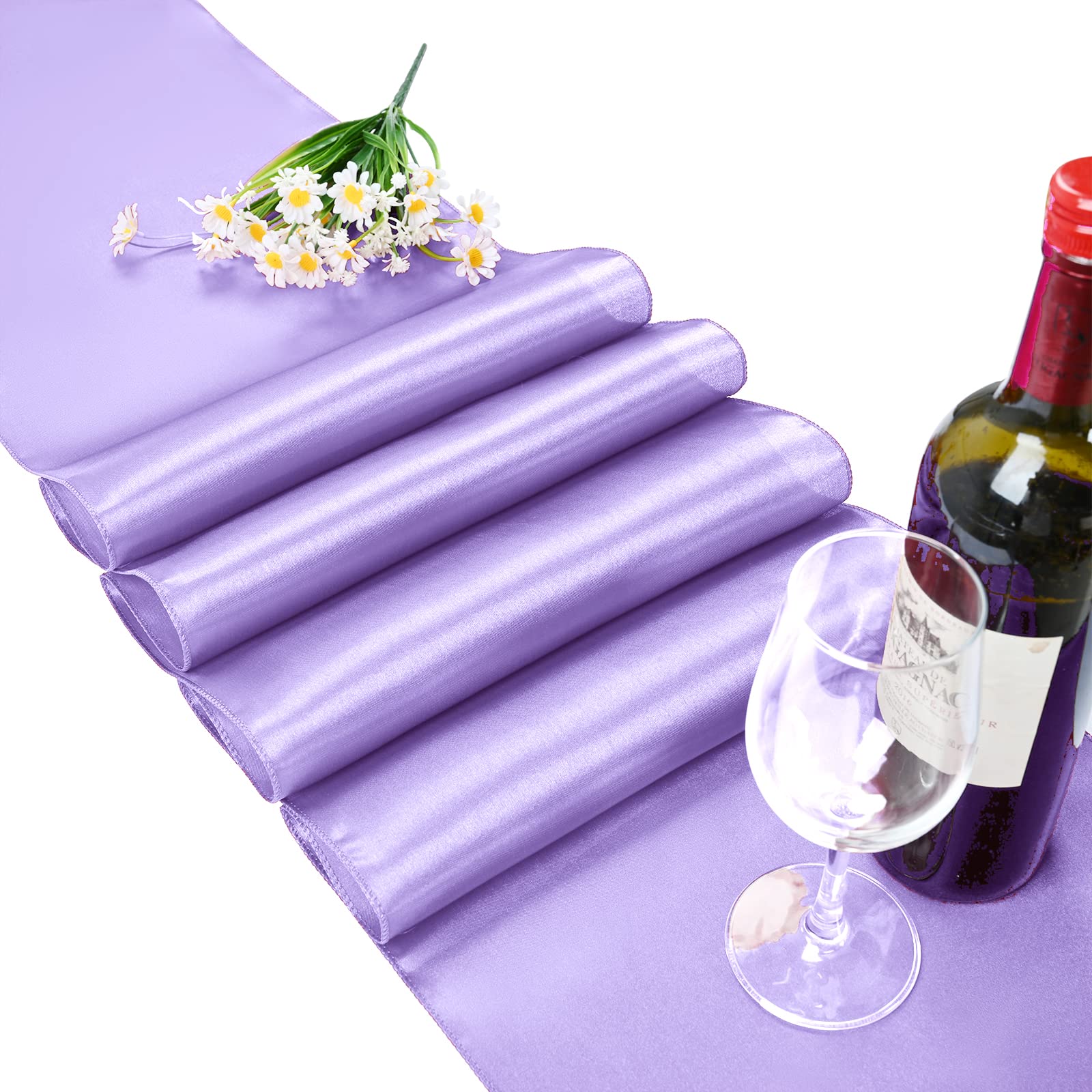 Pesonlook 15 Pack Royal Blue Table Runners 12 x 108 Inch Long for Rectangle Round Tables, Satin Table Runner for Wedding, Birthday Party Banquets Graduation Engagements Decoration