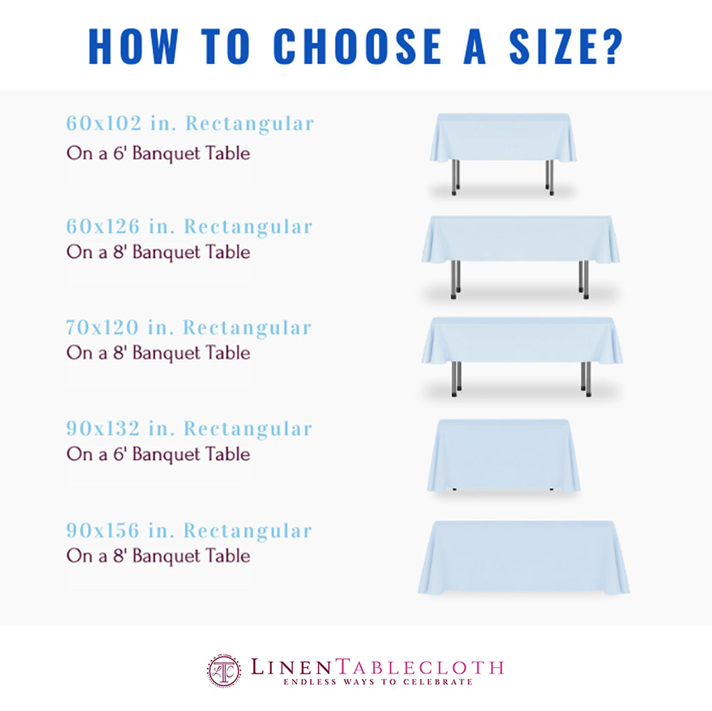 LinenTablecloth 90 x 132-Inch Rectangular Polyester Tablecloth White