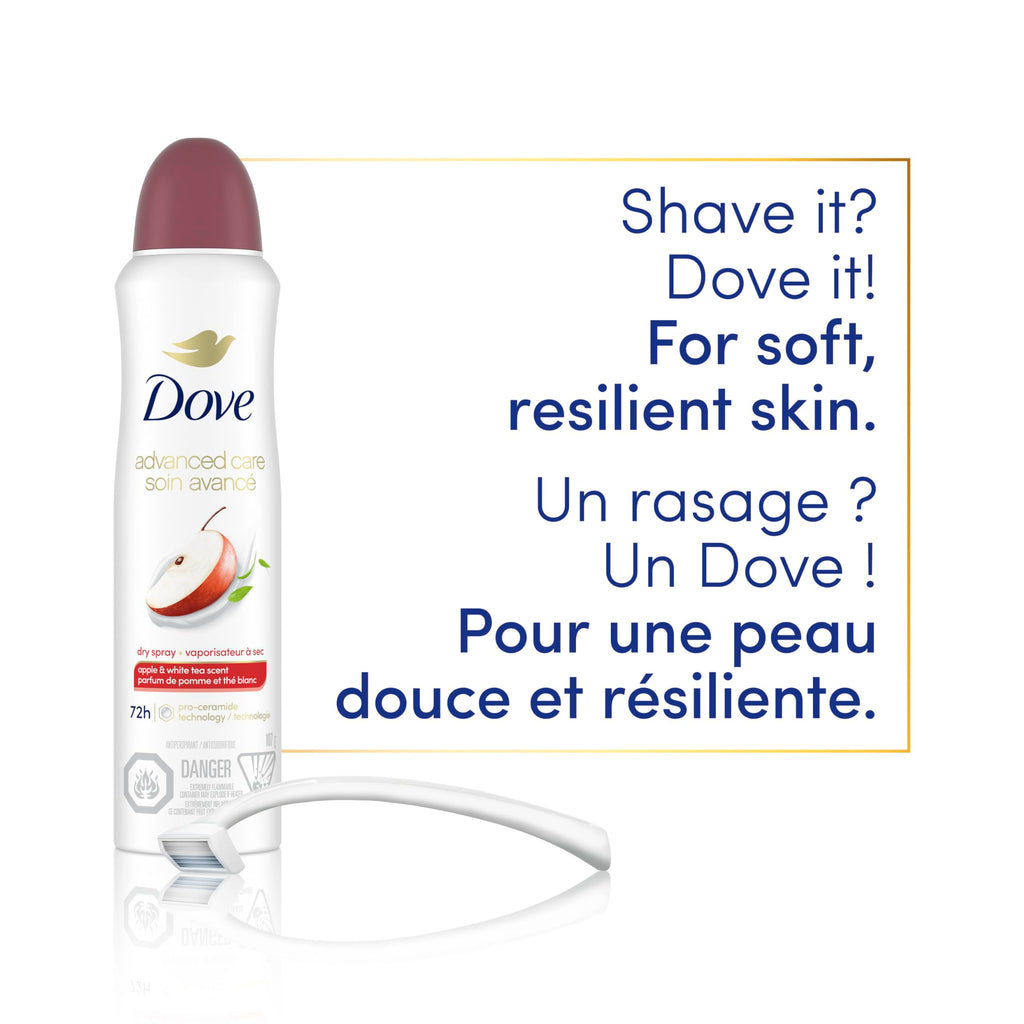 Dove Advanced Care Beauty Finish Dry Spray Antiperspirant Deodorant for Women with ¼ Moisturizers 107 g