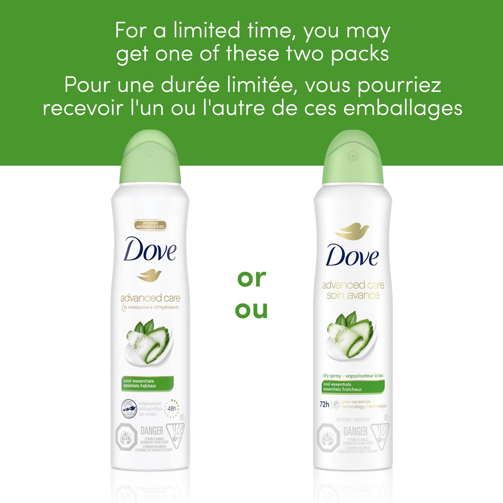 Dove Advanced Care Beauty Finish Dry Spray Antiperspirant Deodorant for Women with ¼ Moisturizers 107 g