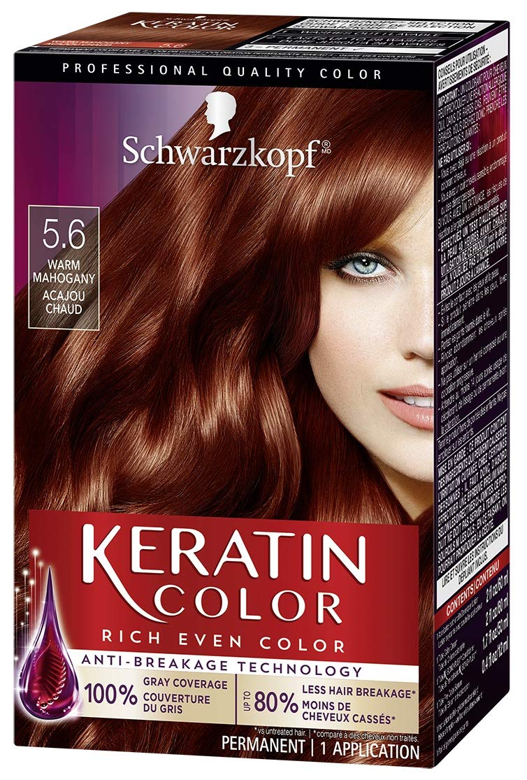 Schwarzkopf Keratin Color Permanent Hair Color, 2.6 Rich Soft Black, 1 Application - Salon Inspired Permanent Hair Dye, for up to 80% Less Breakage vs Untreated Hair and up to 100% Gray Coverage