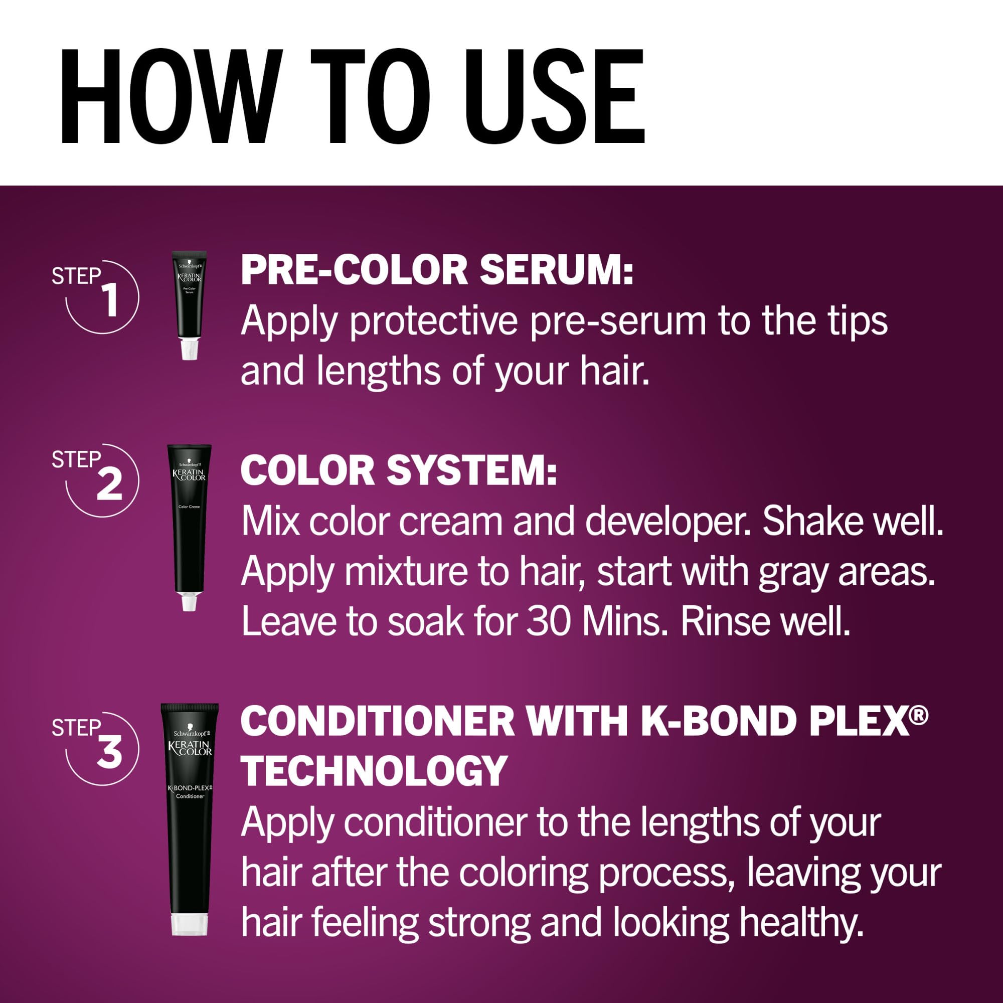 Schwarzkopf Keratin Color Permanent Hair Color, 2.6 Rich Soft Black, 1 Application - Salon Inspired Permanent Hair Dye, for up to 80% Less Breakage vs Untreated Hair and up to 100% Gray Coverage
