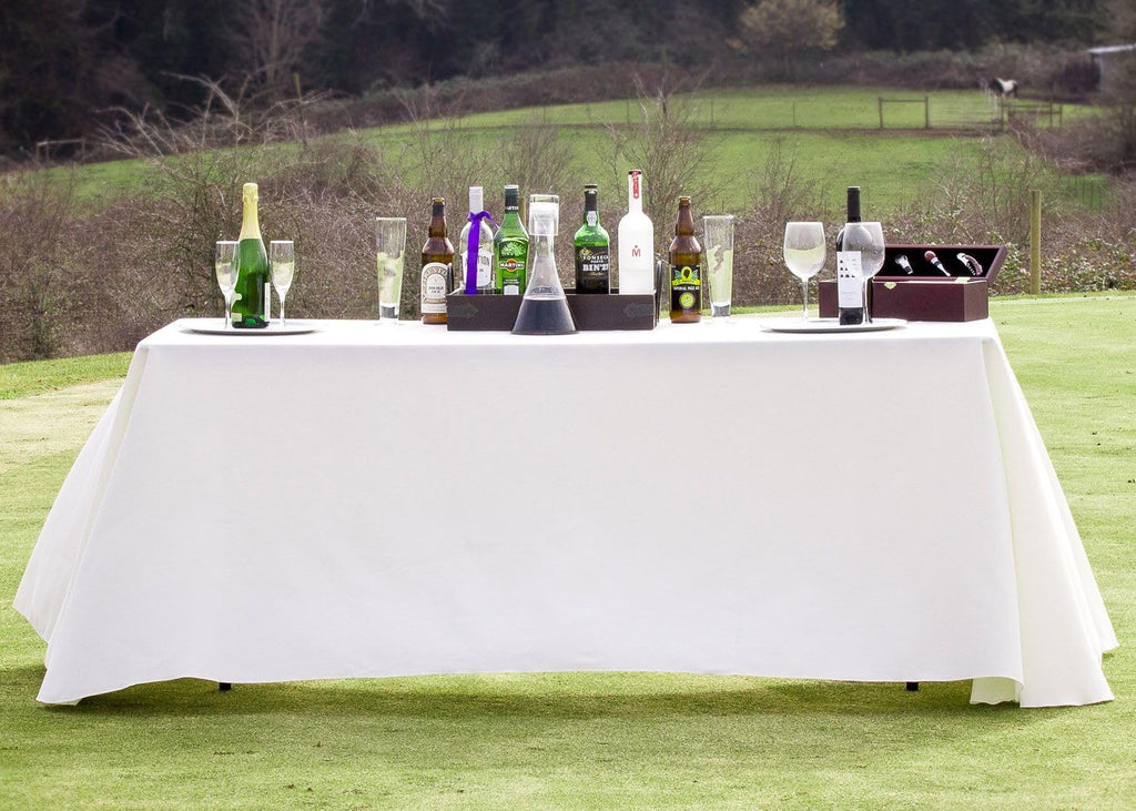 LinenTablecloth 90 x 132-Inch Rectangular Polyester Tablecloth White