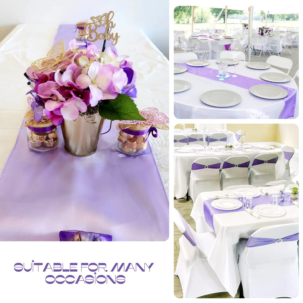Pesonlook 15 Pack Royal Blue Table Runners 12 x 108 Inch Long for Rectangle Round Tables, Satin Table Runner for Wedding, Birthday Party Banquets Graduation Engagements Decoration