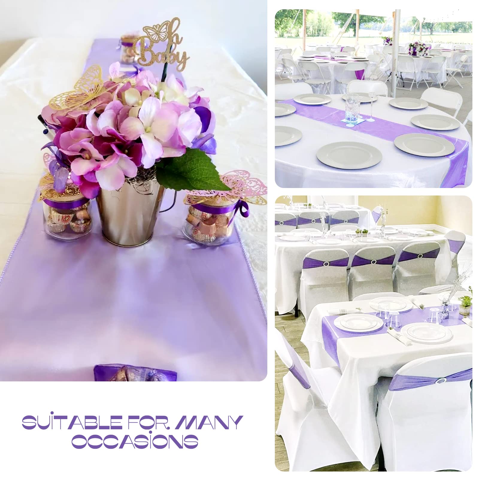 Pesonlook 15 Pack Royal Blue Table Runners 12 x 108 Inch Long for Rectangle Round Tables, Satin Table Runner for Wedding, Birthday Party Banquets Graduation Engagements Decoration