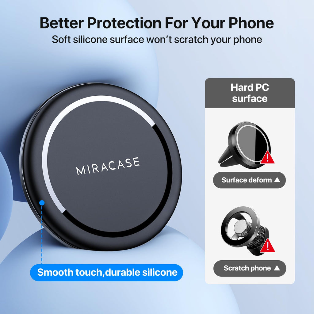 Miracase Car Phone Mount, [Upgraded Strong Military Grade Suction Cup] Long Arm Phone Holder for Car Dashboard Windshield Vent, Hands Free Cell Phone Holder Compatible with All Mobile Phones