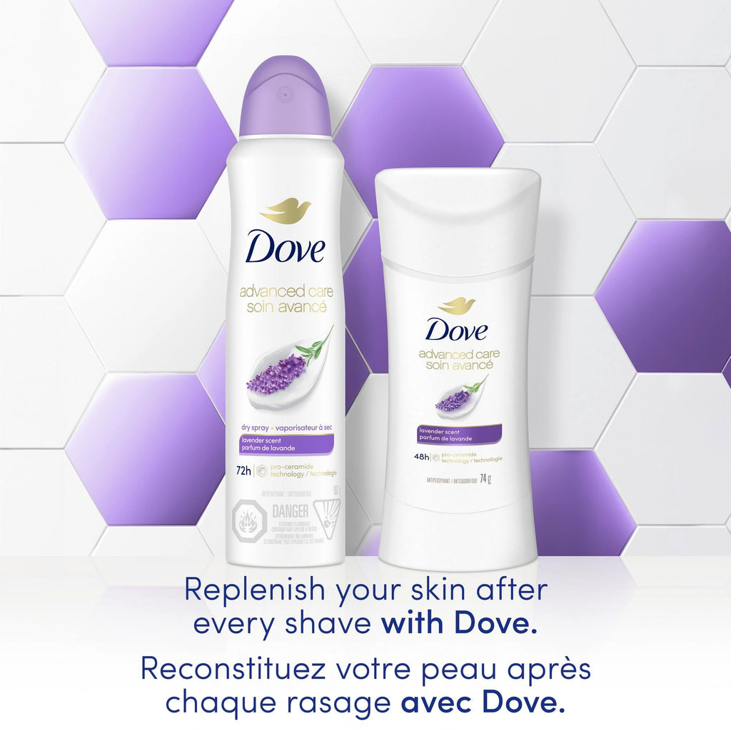 Dove Advanced Care Beauty Finish Dry Spray Antiperspirant Deodorant for Women with ¼ Moisturizers 107 g