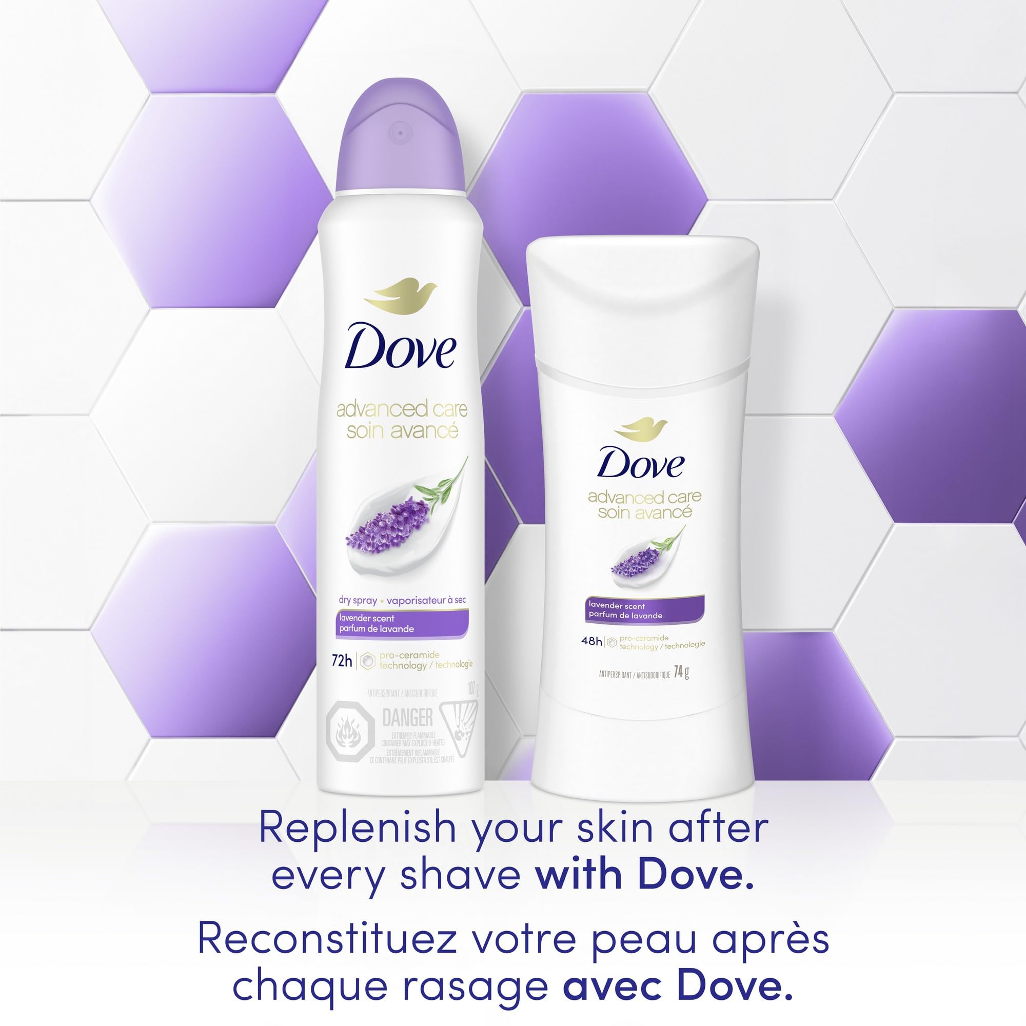 Dove Advanced Care Beauty Finish Dry Spray Antiperspirant Deodorant for Women with ¼ Moisturizers 107 g