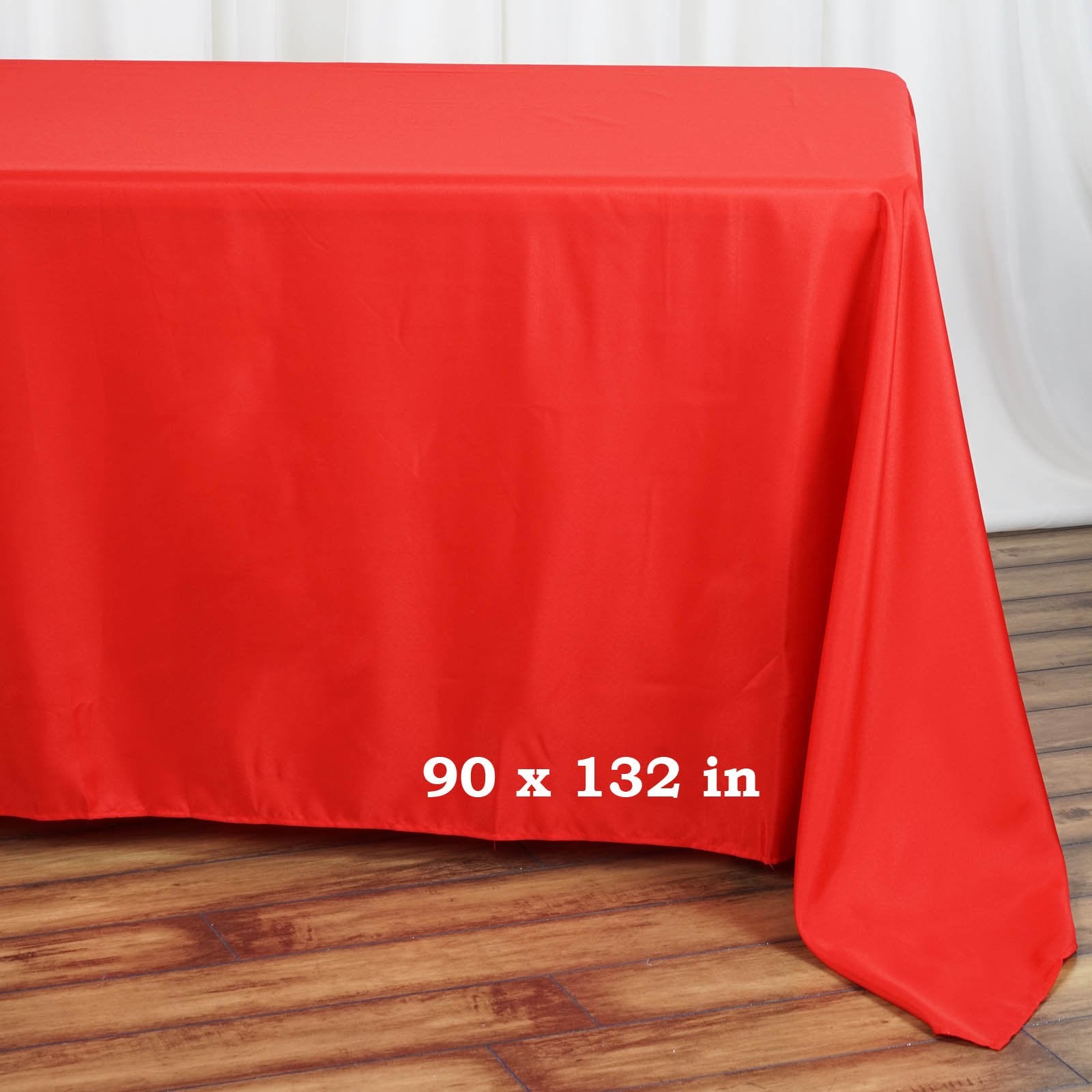 LinenTablecloth 90 x 132-Inch Rectangular Polyester Tablecloth White