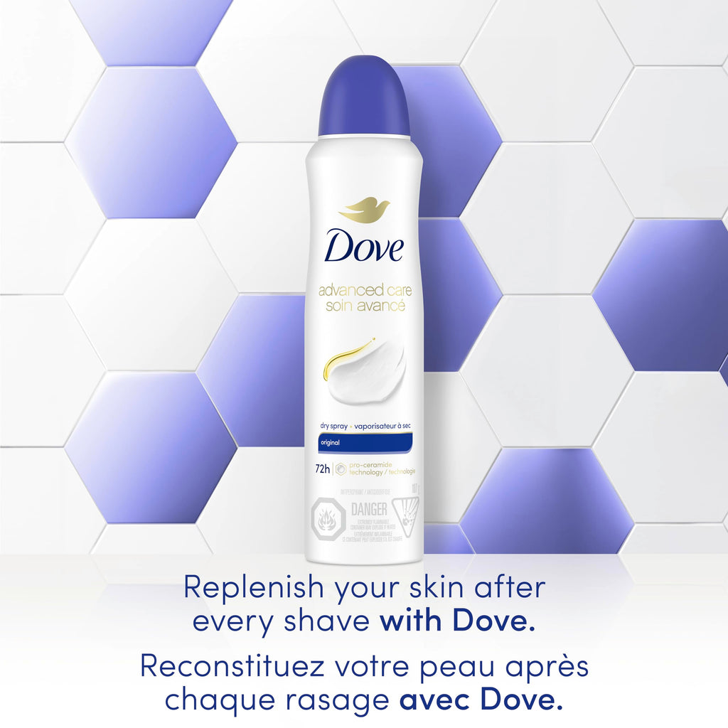 Dove Advanced Care Beauty Finish Dry Spray Antiperspirant Deodorant for Women with ¼ Moisturizers 107 g