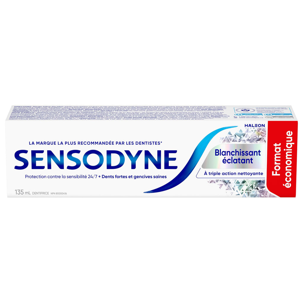 Sensodyne Whitening & Tartar toothpaste, Strengthens Protects and Whitens Sensitive Teeth, 135 mL (Packaging May Vary)