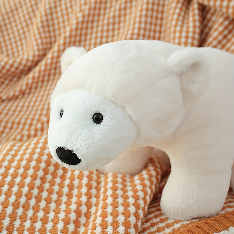 BOOKFONG Cute Polar Bear Plush Doll, Soft Animal Stuffed Bear Toy, Anime Cartoon White Bear, Perfect for Halloween, Christmas, Valentine'S Day, Thanksgiving, Easter Gifts, Polyester Fiber
