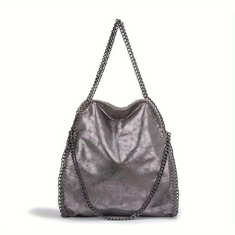 [Soft Faux Leather Chain Bag] Ultra-Soft Faux Leather Women's Handbag - Stylish and Simple Chain Bag with Shoulder Strap - Perfect for Valentine's Day Gift