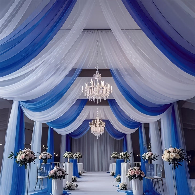 Tulle Mesh Fabric Roll - Polyester Material for Wedding Arch, Table Runners & Event Decor (29.5 inch width)