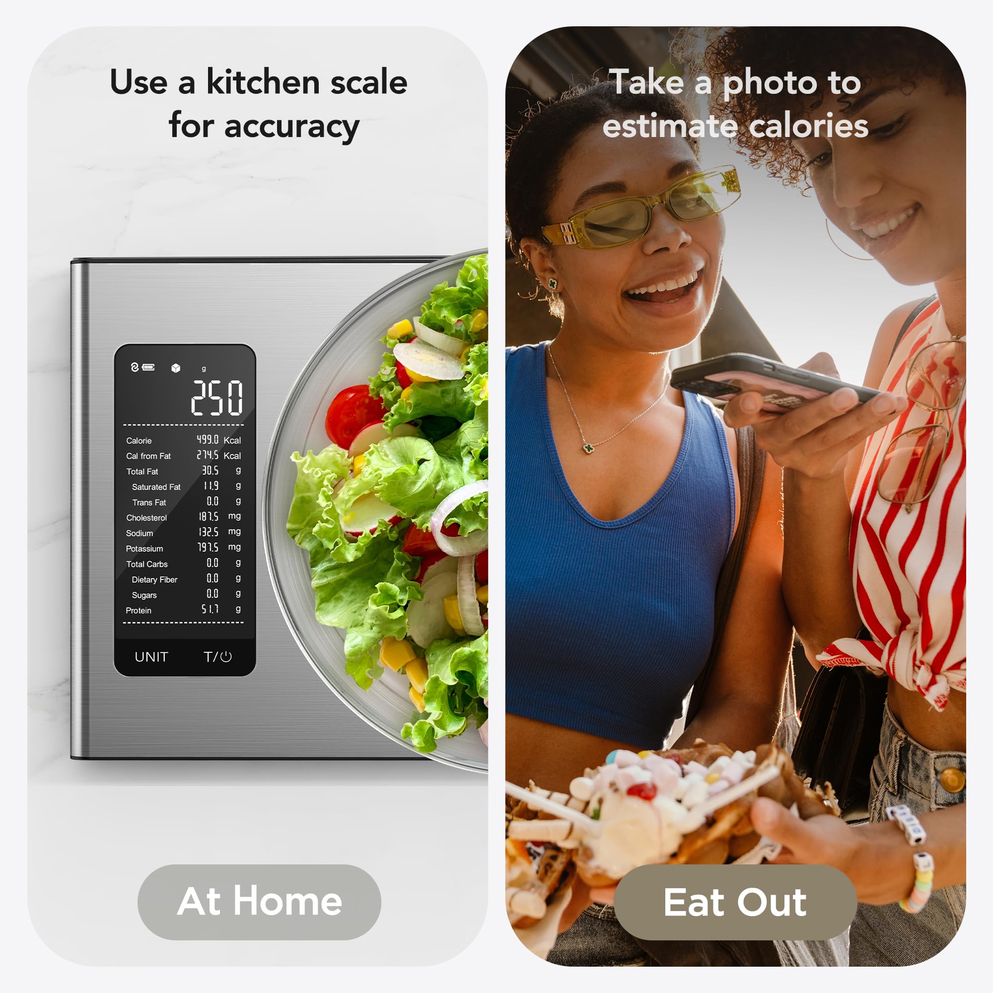 Ultrean Food Scale, Digital Kitchen Scale Weight Grams and Ounces for Baking and Cooking, 6 Units with Tare Function, 11lb (Batteries Included) (Black)