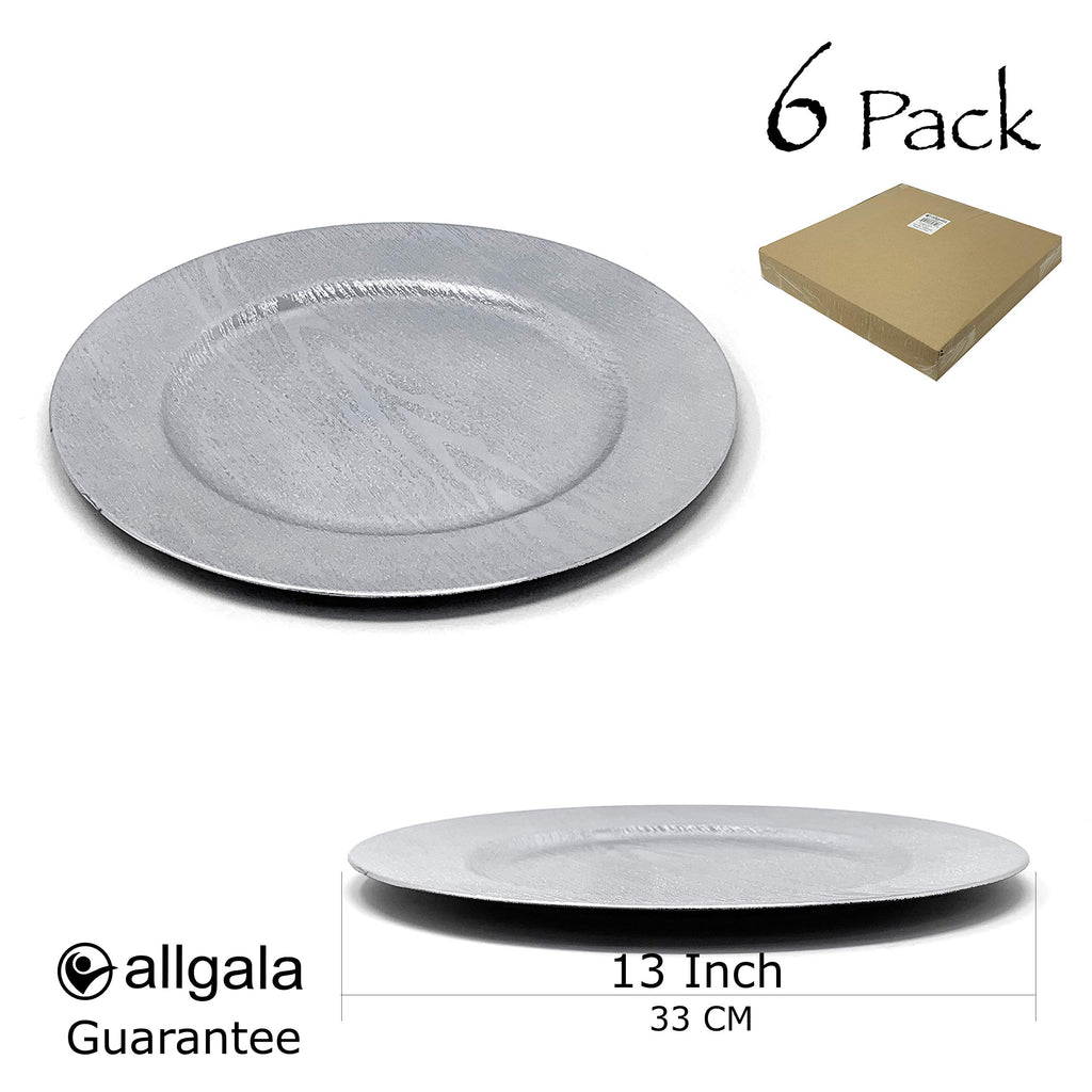 Allgala 13-Inch 6-Pack Heavy Quality Round Charger Plates-Reef Gold-HD80331