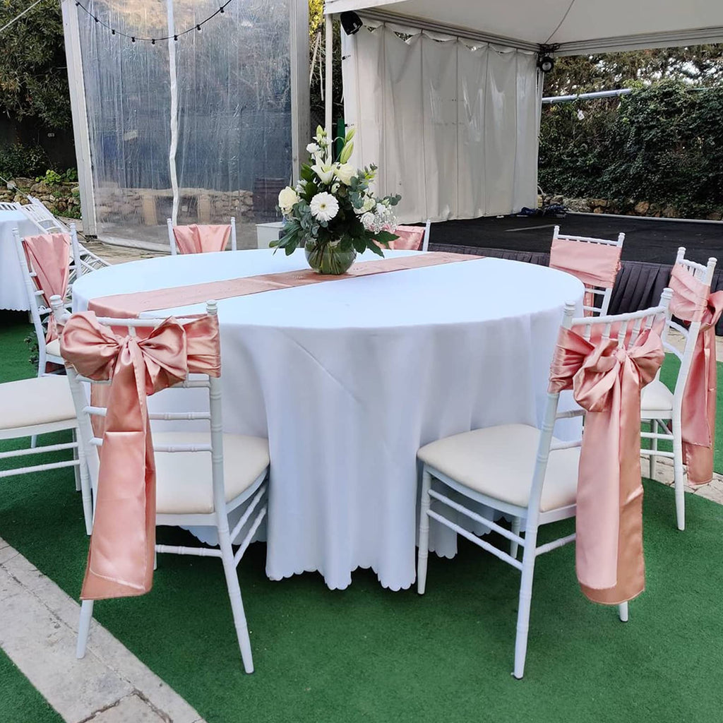 Pesonlook 15 Pack Royal Blue Table Runners 12 x 108 Inch Long for Rectangle Round Tables, Satin Table Runner for Wedding, Birthday Party Banquets Graduation Engagements Decoration
