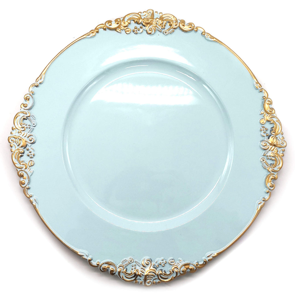 Allgala 13-Inch 6-Pack Heavy Quality Round Charger Plates-Reef Gold-HD80331